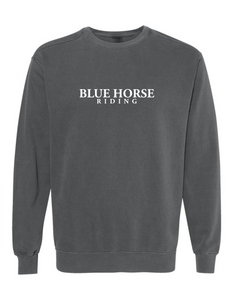 Blue Horse Riding Comfort Colors Sweatshirt