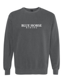 Blue Horse Riding Comfort Colors Sweatshirt
