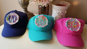 Patch Hat with Monogram- Youth Or Adult