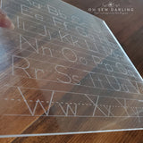 Alphabet & Number Acrylic Dry Erase Board