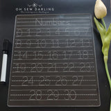 Alphabet & Number Acrylic Dry Erase Board