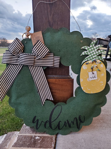 Welcome Wreath with Seasonal Pieces