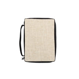Linen Bible Carrier with White Trim