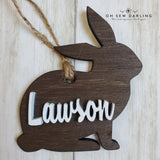 Bunny Name Tag - 3D - Laser Cut - Easter Basket, Gifts, Ornaments