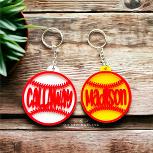 Acrylic Personalized Ball Name Tag