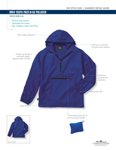 Charles River Youth Pack N Go Half Zip Rain Jacket