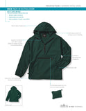 Charles River Half Zip : Pack N Go Pullover Rain Jacket