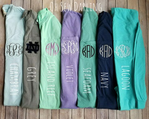 Comfort Colors Long Sleeve Pocket Tee